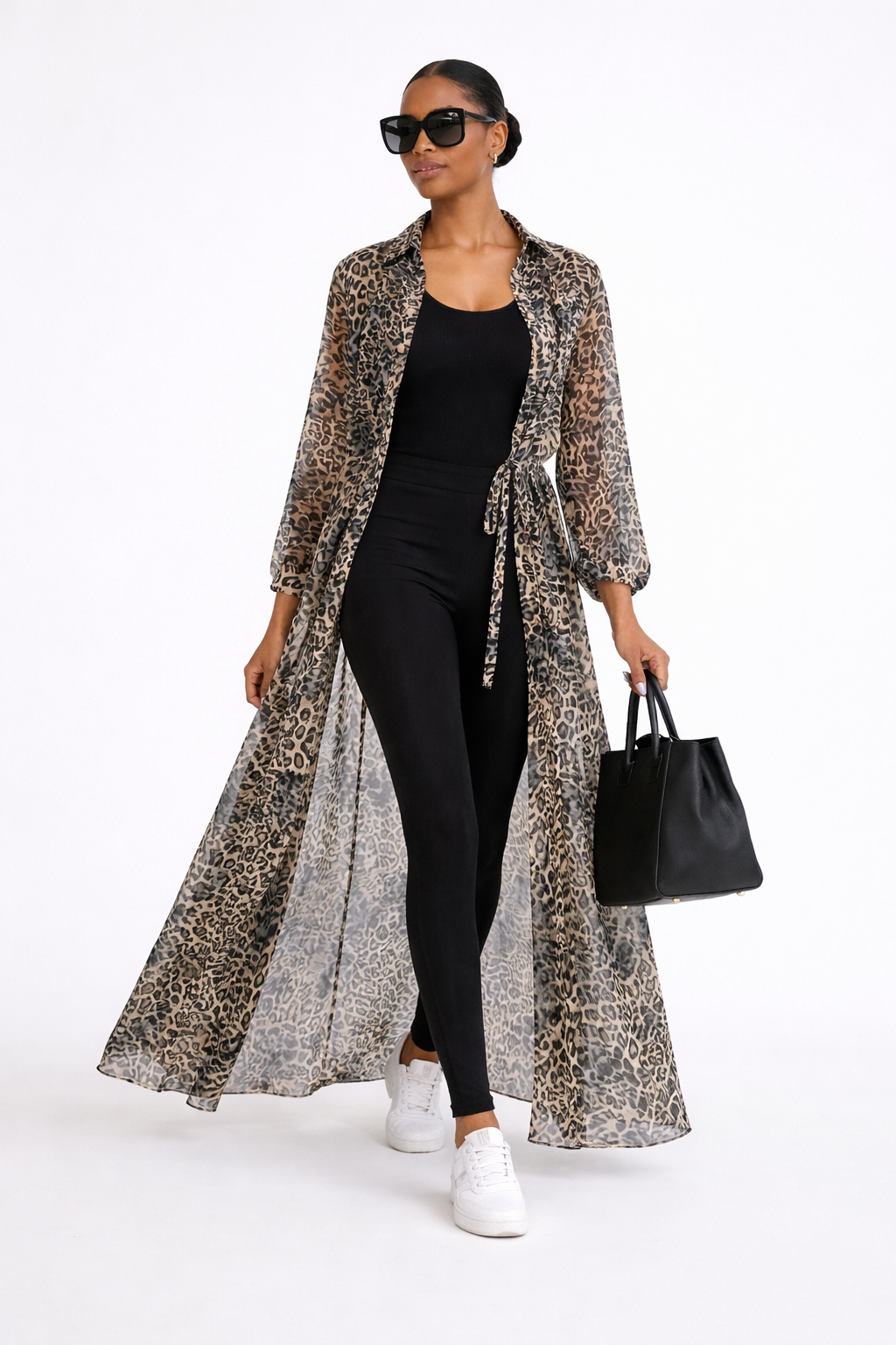 UYAI – Sheer Flow Dress ((Animal Chiffon Edition))