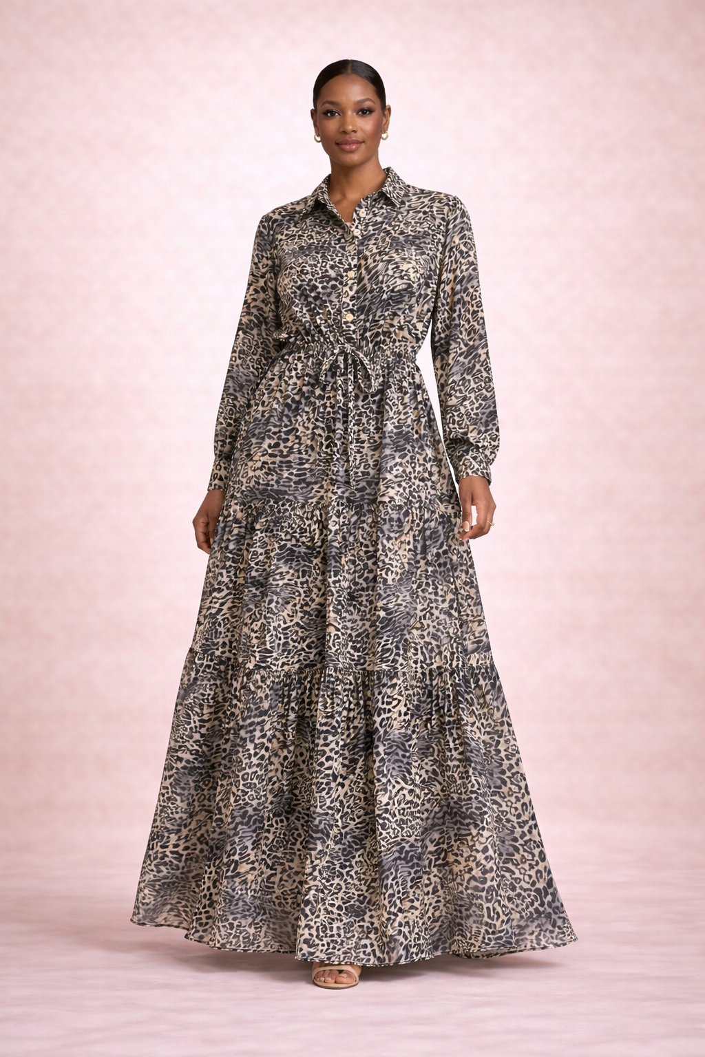 UYAI – Sheer Flow Dress ((Animal Chiffon Edition))